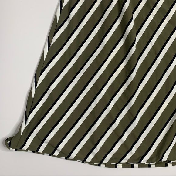 SOLID & STRIPED Ruched Striped Stretch-Jersey Skirt NWT - Picture 8 of 16